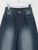 Hensha Washing Bermuda Wide Denim Pants