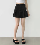 A-line Inner Button Stylish Skirt Pants