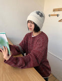 Frankie Flower Knit Beanie