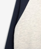 Henbo color matching half-zip crop sweatshirt