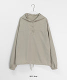 Yobibu Hood Anorak Over Sweatshirt