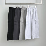 4-color Pocket Cargo Long Wide Banding Training Pants