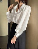 Bland Pintuck Puff Collar Shirt