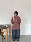 Elku Snap Button Washing Wide Denim Pants