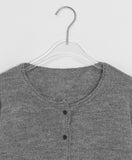 Woolide Round Knit Long Sleeve Cardigan