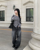 Empo Cut Washing Balloon Wide Pants