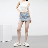 2K Cargo Denim Mini Skirt