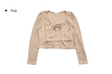 Yayo Crop Sleeveless Cardigan Set