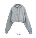 PIGMENT CROP HOODIE ZIP-UP