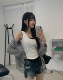 Pobi Seersucker Check Shirt