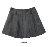 WOOL PLEATS MINI SK
