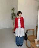 Tour Summer Check Frill Midi Skirt