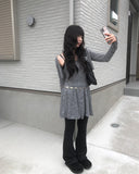 Shiho Flare One Piece Cardigan Set