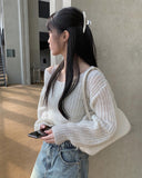 Minty V-Neck Loose Knit