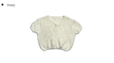 Soft Angora Short Sleeve Cardigan