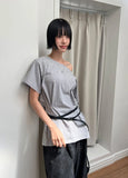 (2-WAY) BUTTON LOOSE TEE