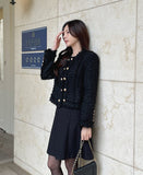 Pond Notch Shirring Ribbon Tweed Mini One Piece