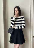 Sophia Stripe Boat Neck Knit