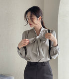 Rieven Satin Tie Blouse