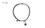 Reubi Star Pendant Leather Strap Necklace