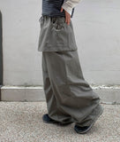 Volant Nylon Cargo Skirt Pants