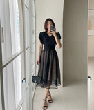 S/S Acid Puff Flare Sha One Piece