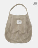 Soan Stripe Patch Big Shoulder Bag