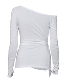 Handmade Twisted One-Shoulder Long Sleeve