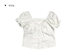 Perfume Shirring Off Short Sleeve Blouse