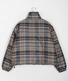 Hasen check short padded jumper