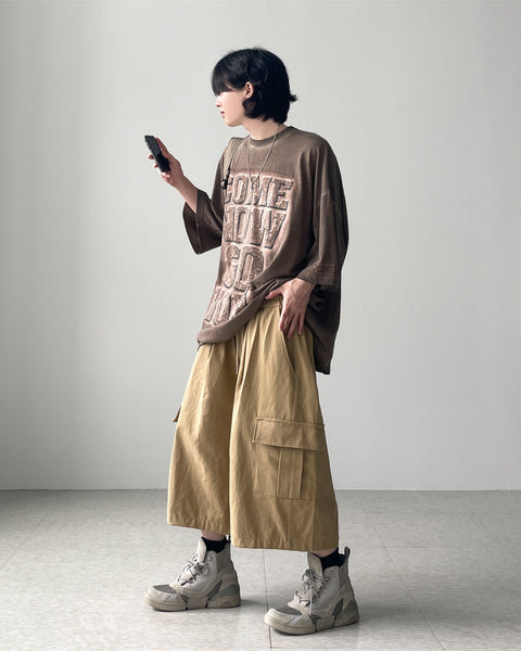 【YOURNUS】Korando Crop Cargo Pants YOURNUS (ユアノス) - コランドクロップカーゴパンツ / Korando