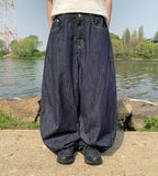 Yand Summer Raw Denim Wide Pants
