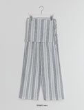 Hoch Summer Stripe Wrap Skirt Pants