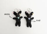 Euro Flower Pin Heart Rabbit Keyring
