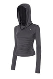 Hooded High Neck Long Sleeve