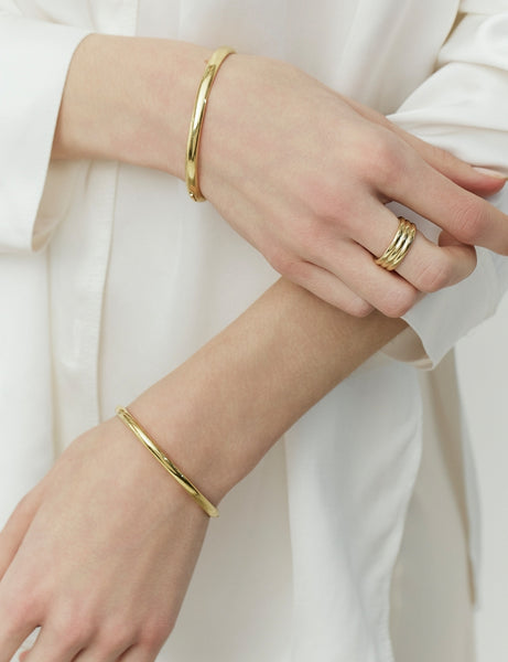 ◆HYERES LOR◆ Essence Silver (Y) l Slim Bangle HL4B5243 HYÈRES LOR (イエールロール ) - エッセンスシルバーメタル