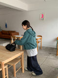 Ahi Crop Hood String Wind Jumper
