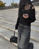 Angie off-shoulder cable knit