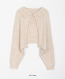 Himins wool collar bolero cardigan