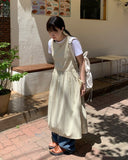Fanati pocket pin tuck flare long one piece