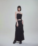 Drape Layered Maxi Skirt