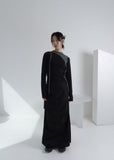 SHIRRING SLIT LONG SK