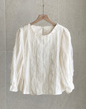 Maiden Wave Lace Three Quarter Sleeve Blouse