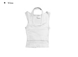 Jet Halterneck Layered Ribbed Sleeveless