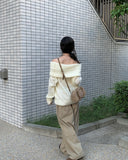 Oru Peach Cotton Banding Wide Pants