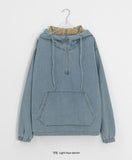 Torain Check Denim Hood Anorak Sweatshirt