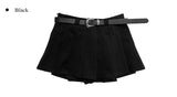 In-the-Low Belt Pleated Skirt Pants