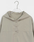 Yobibu Hood Anorak Over Sweatshirt