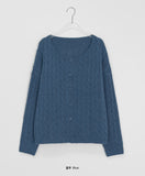 Hensoni cable round cardigan