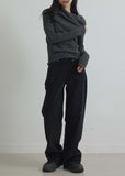 RIBBED SHOULDER KNIT